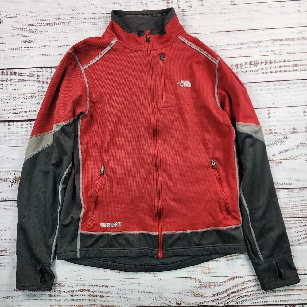 The North Face Flight Series Windstopper Jacket Mens Medium Red Hiking Run